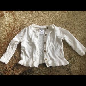 White infant cardigan